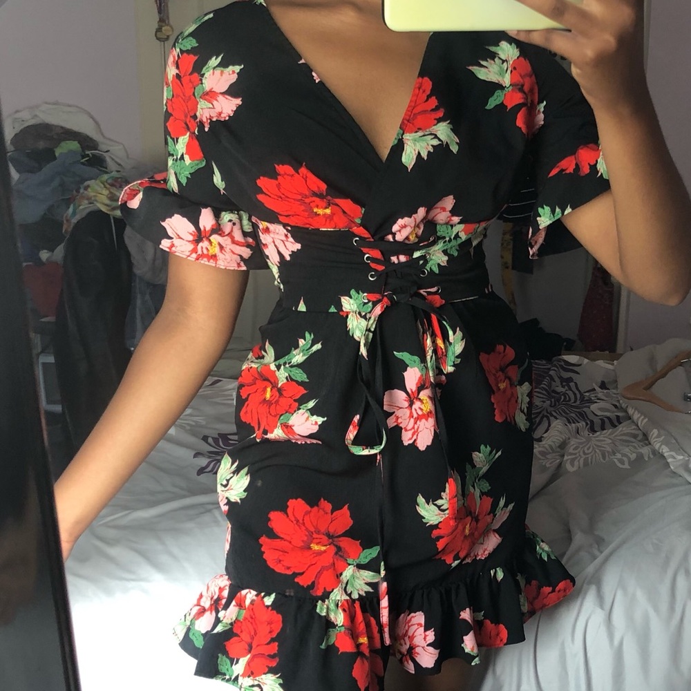 Floral Corset Mini Dress